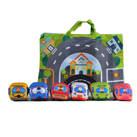 Set de Voitures Douces avec Tapis de Jeu