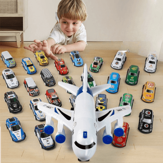 Avion de jeu accompagné mini-voitures