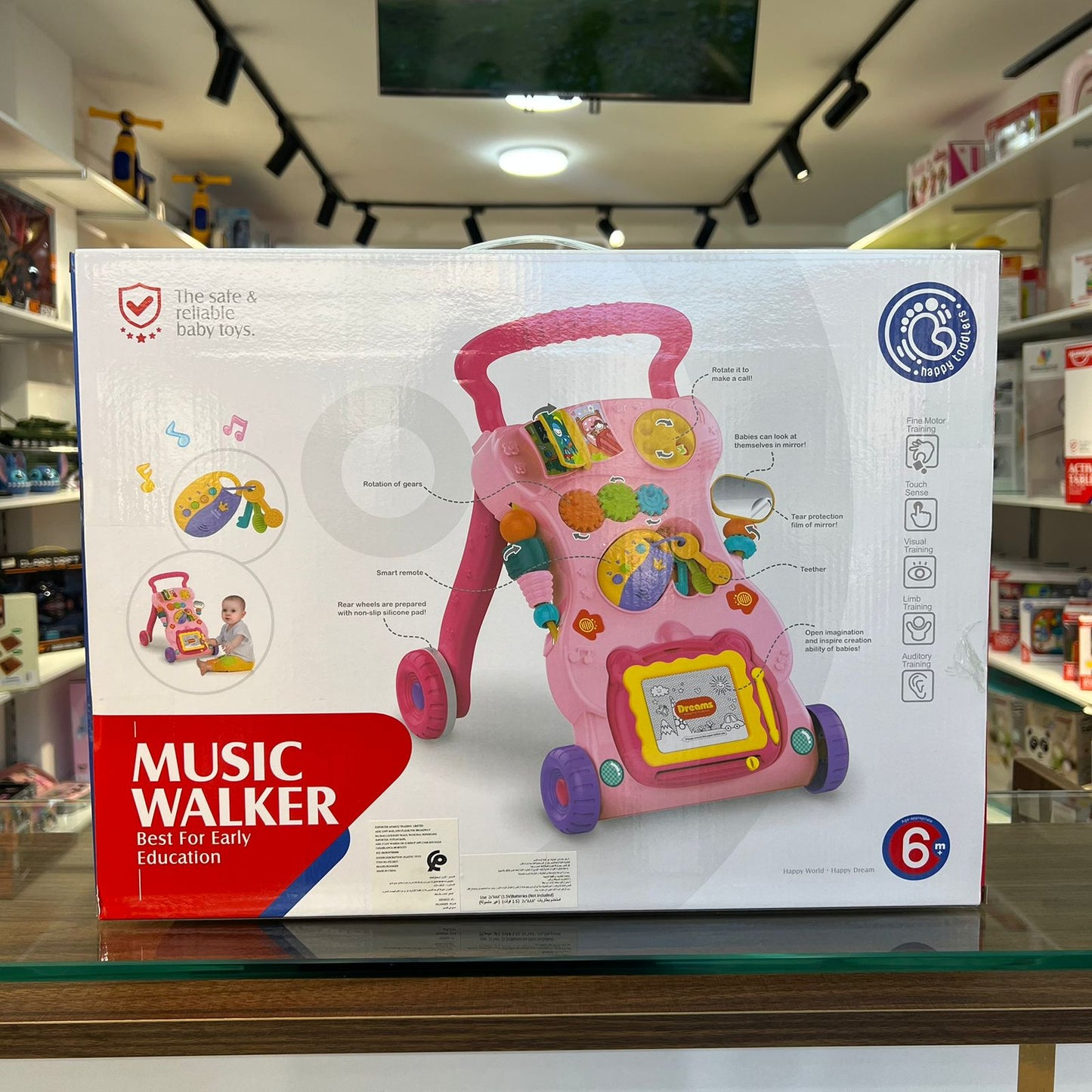 Trotteur Pousseur Musical 2-en-1