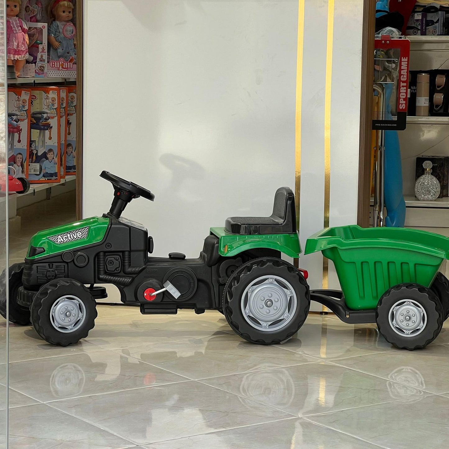 Tracteur à Pédales avec Remorque pour Enfants
