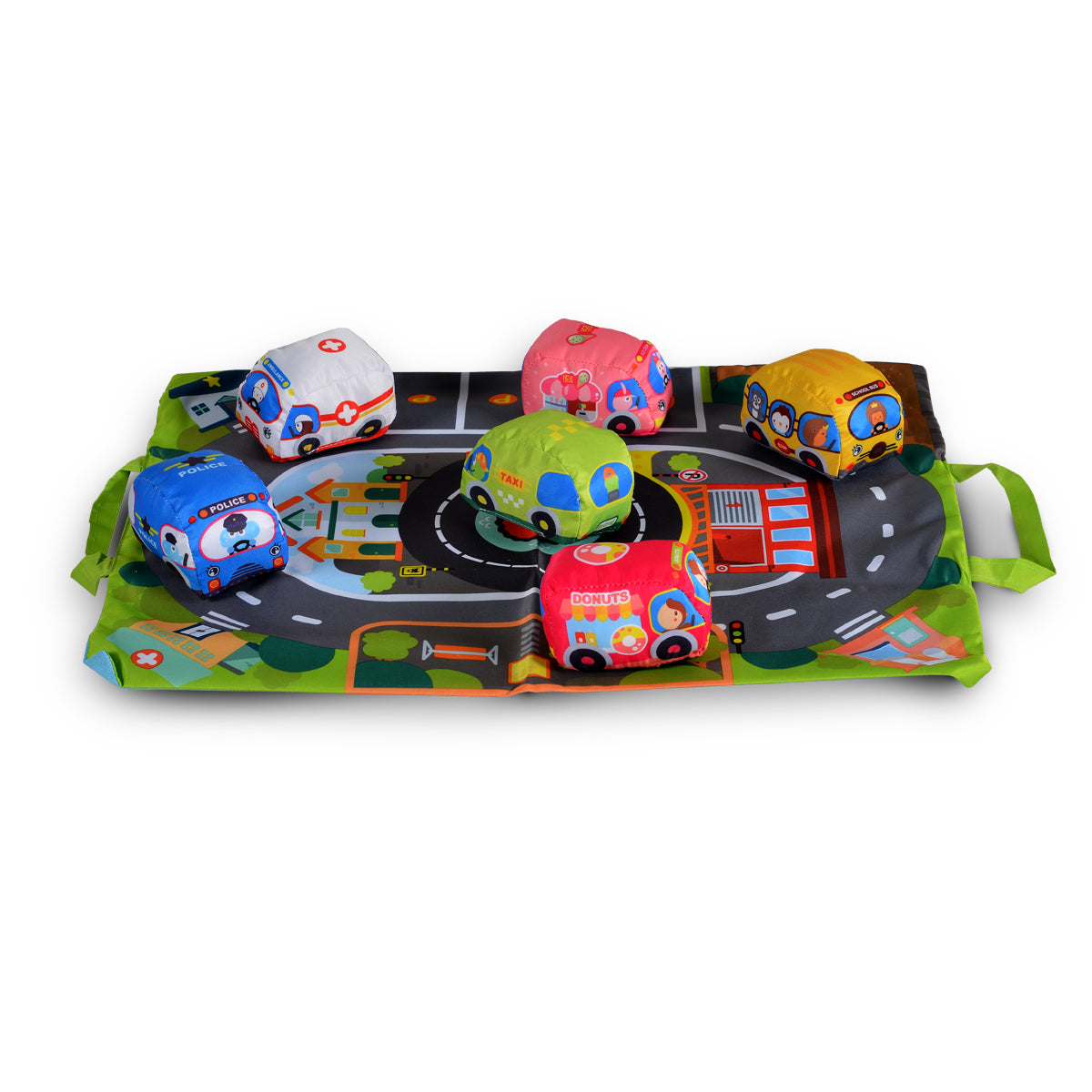 Set de Voitures Douces avec Tapis de Jeu