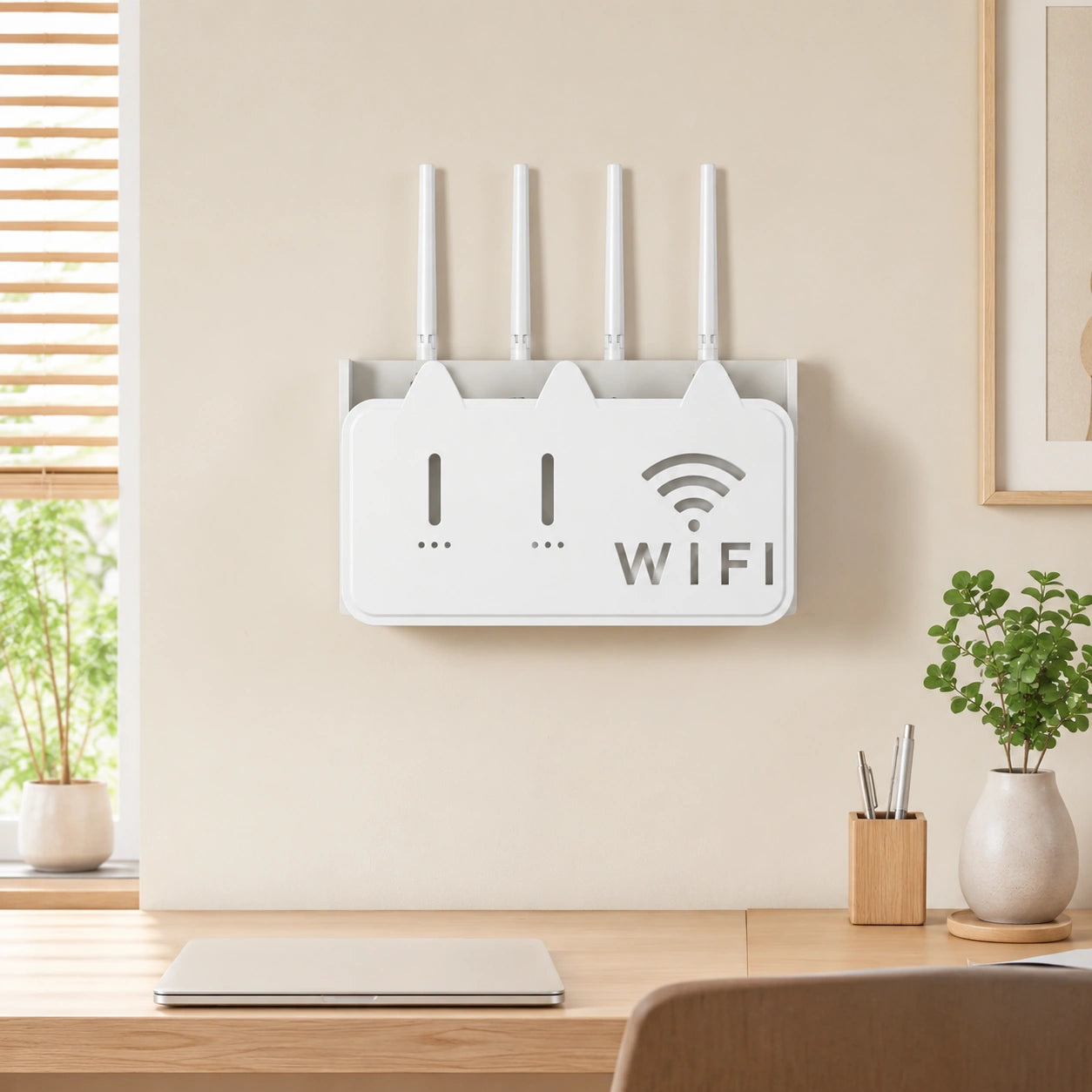 Cache Routeur Wi-Fi Mural