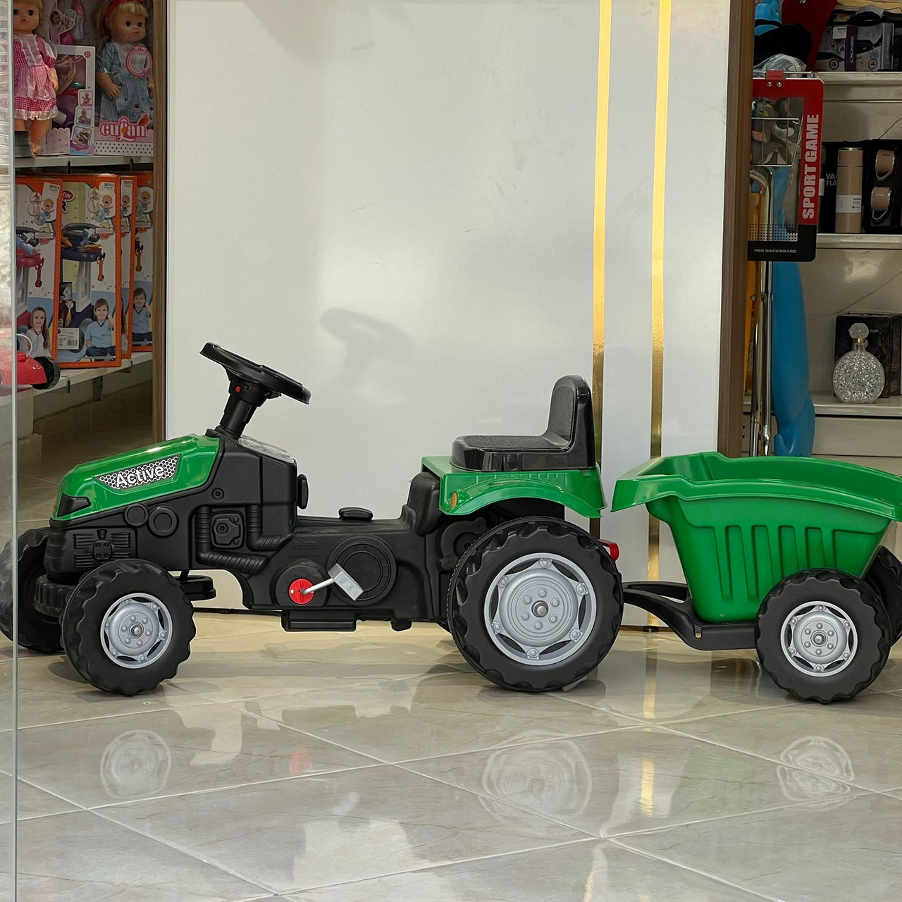 Tracteur à Pédales avec Remorque pour Enfants
