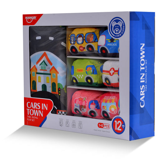 Set de Voitures Douces avec Tapis de Jeu