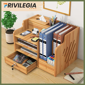 Organiseur de Bureau en Bois