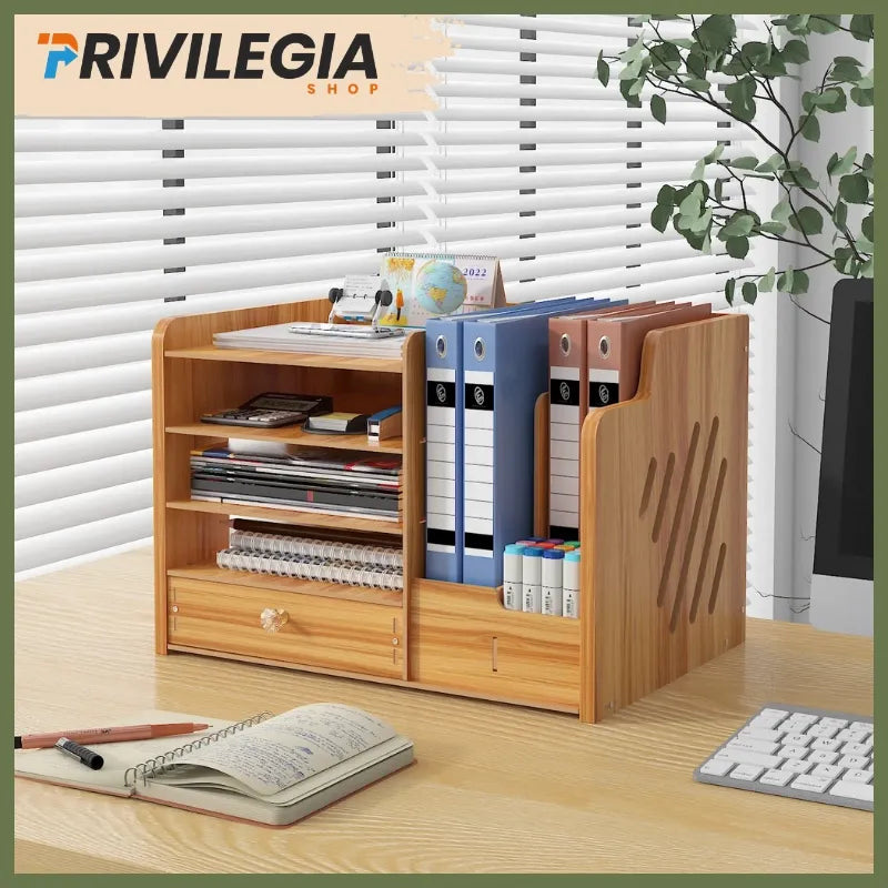 Organiseur de Bureau en Bois