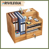 Organiseur de Bureau en Bois