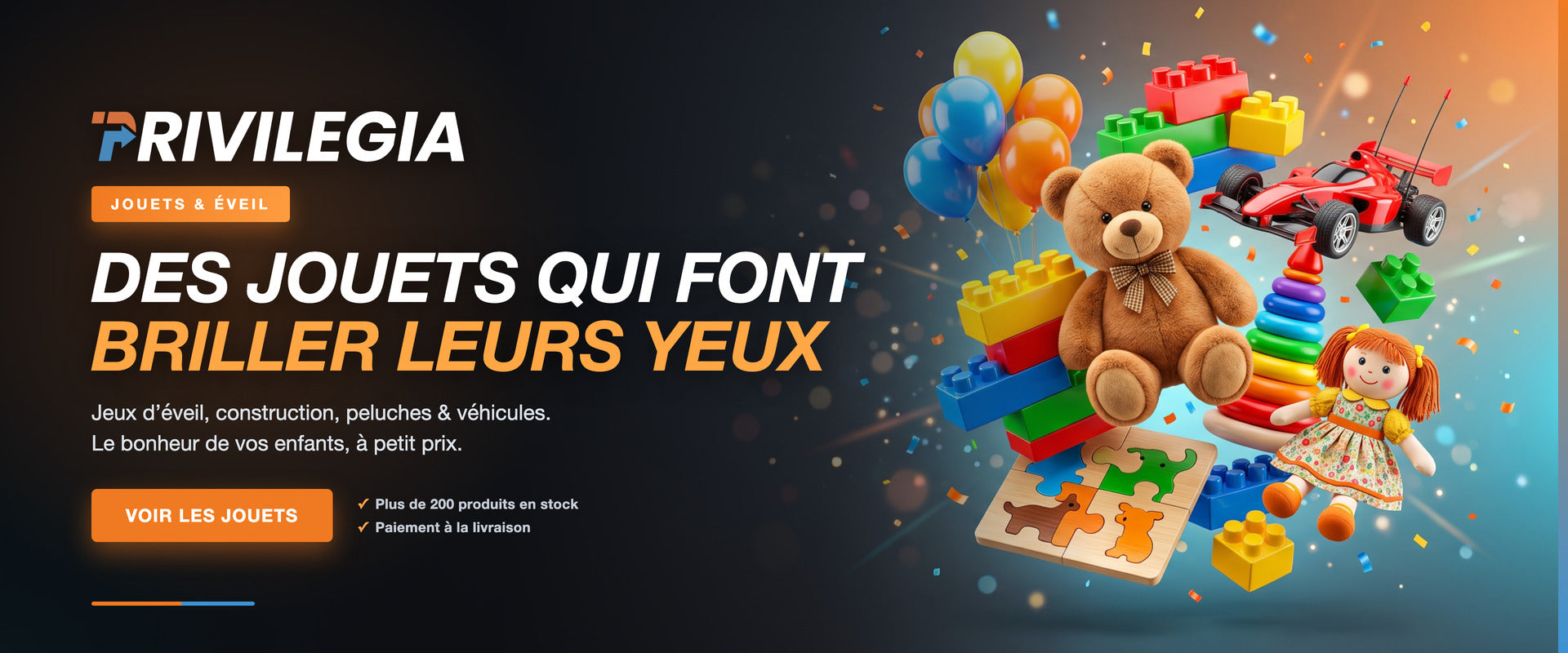 Jouets et éveil — jeux, peluches et véhicules pour enfants au meilleur prix au Maroc