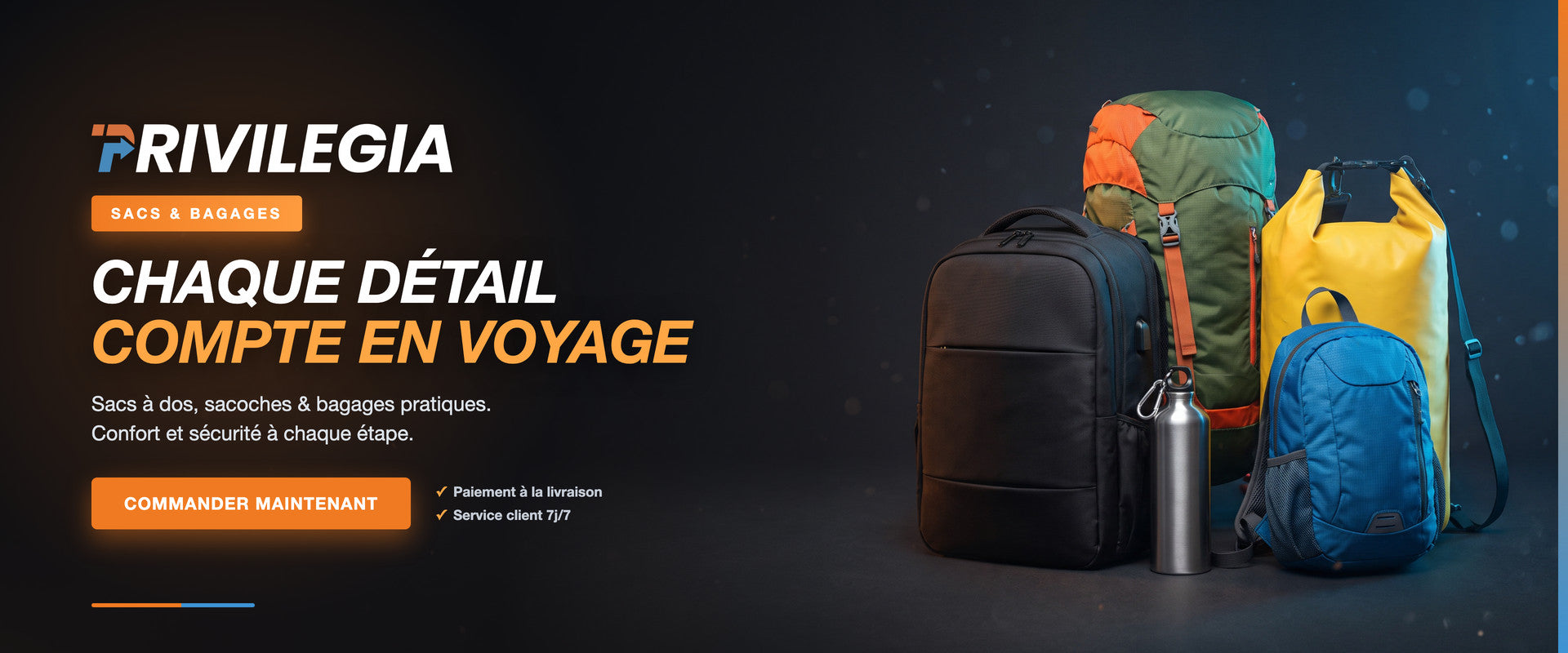 Voyage — commander maintenant, paiement à la livraison